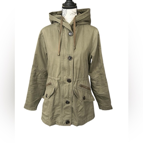 Love Tree Army Green Fatigue Style Hooded Women's Jacket size small - Picture 1 of 10